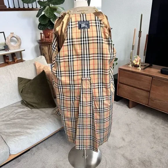Vintage Burberry Prorsum Unisex Trench Coat With Wool Liner Size 44R US L-XL Tan - Picture 11 of 16